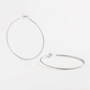 Mir XL Hoop Earrings Silver