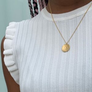 Moon Pendant Gold Lady