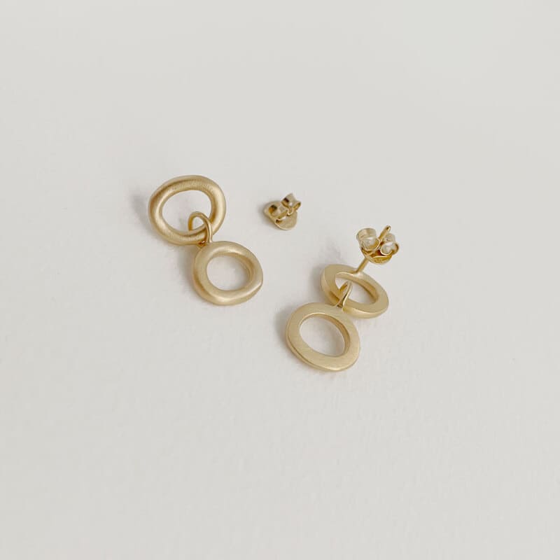 Nicola-Double-Earrings-Gold Nicola Double Earrings Gold