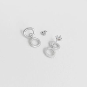 Nicola Double Earrings Silver