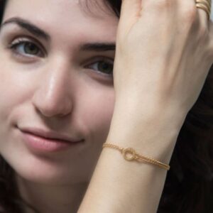 One Soul Circle Double Bracelet Gold Lady.