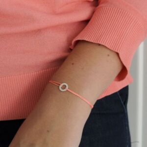 One Soul Nylon Circle Bracelet Silver Lady
