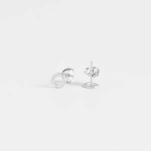 One Soul Supermini Circle Earrings Silver