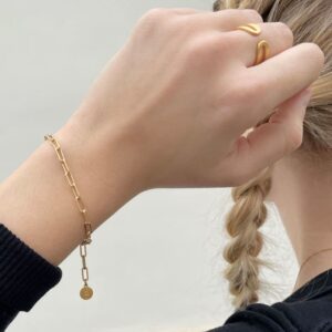 Rock and Soul Chain Bracelet Gold lady