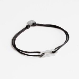 Rock and Soul S Nylon Bracelet Silver