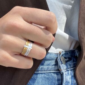 Sophie 4Mix Ring Silver gold lady