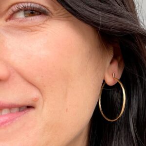 Sophie L Hoop Earrings Gold Lady