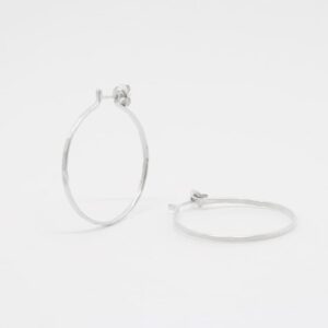 Sophie L Hoop Earrings Silver