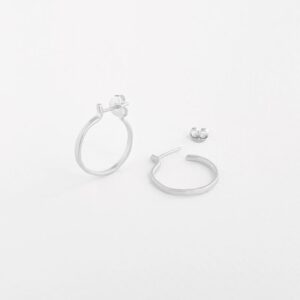 Sophie M Hoop earrings Silver