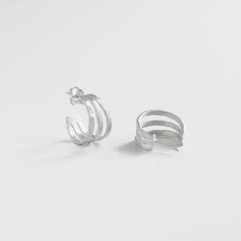 Sophie-Triple-Hoop-Earrings-Silver Sophie Triple Hoop Earrings Silver