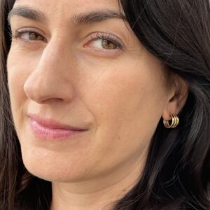 Sophie Triple S Hoop Earrings Gold Lady