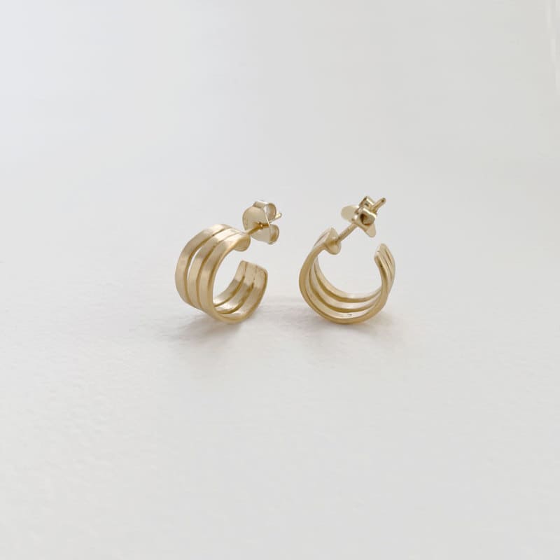 Sophie-Triple-S-Hoop-Earrings-Gold Sophie Triple S Hoop Earrings Gold