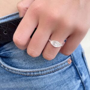 Spring Moon Silver Ring lady