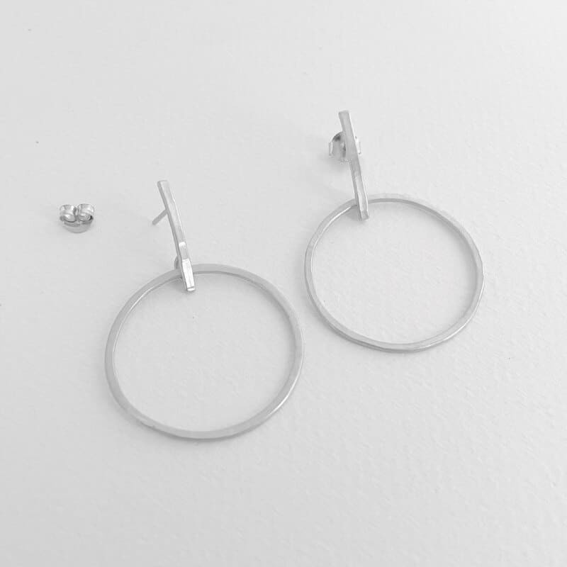 Twin-Along-L-earrings-Silver Twin Along L earrings Silver