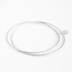 Twin Double Bangle Silver