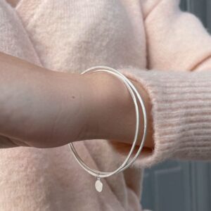 Twin Double Bangle Silver Lady