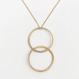 Twin L pendant Gold