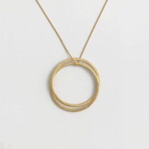Twin L pendant Gold