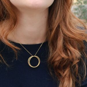 Twin L pendant Gold Lady