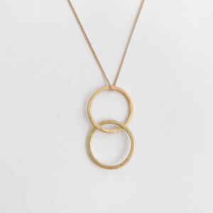 Twin M pendant Gold