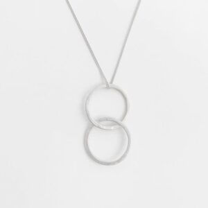 Twin M pendant Silver