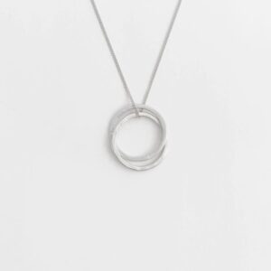 Twin M pendant Silver