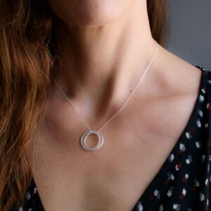 Twin M pendant Silver Lady