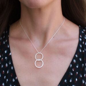 Twin M pendant Silver Lady