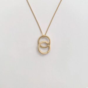 Twin S pendant Gold