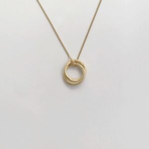 Twin S pendant Gold