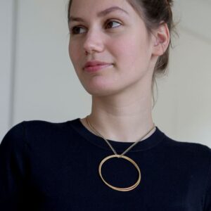 Twin XXL 2 in 1 Necklace Gold Ruthenium lady