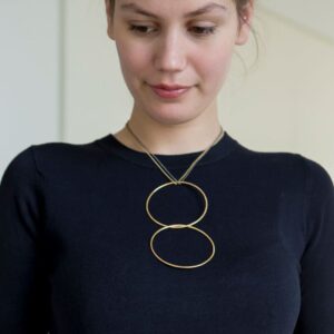 Twin XXL 2 in 1 Necklace Gold Ruthenium lady
