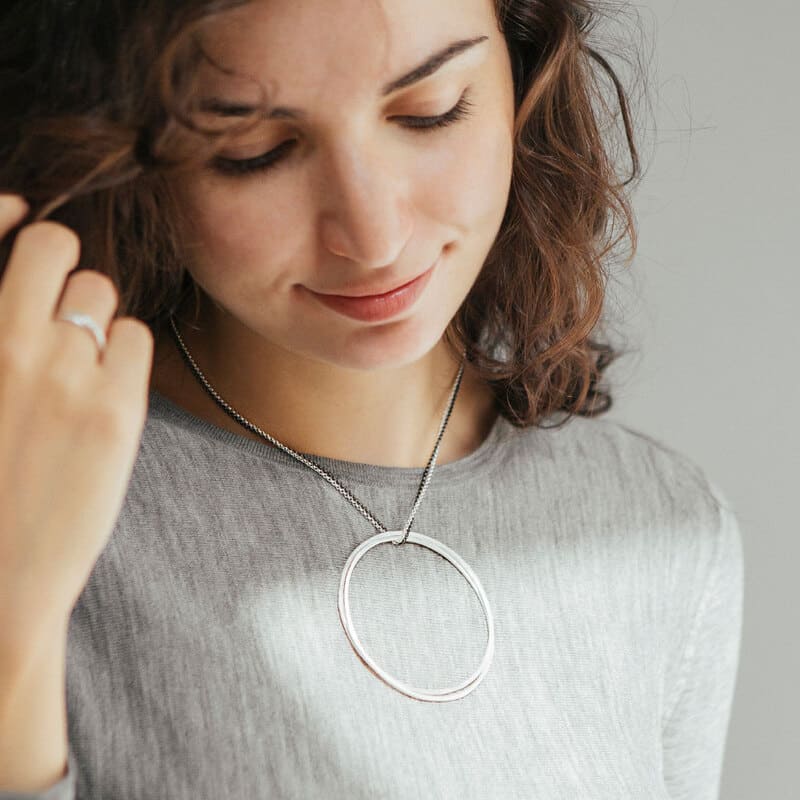 Twin-XXL-Necklace-Silver-Rutenium-lady Twin XXL Necklace Silver Rutenium lady