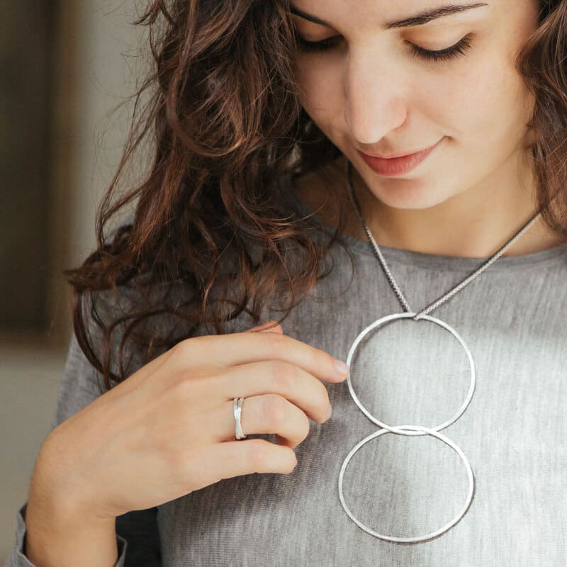 Twin-XXL-Necklace-Silver-Rutenium-lady Twin XXL Necklace Silver Rutenium lady