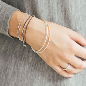 Twin XXL Necklace Silver Rutenium lady