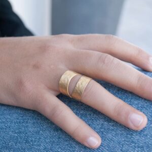 Two Moons Ring Gold Lady