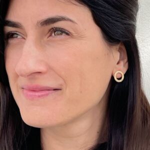 aretes S circle earrings gold lady