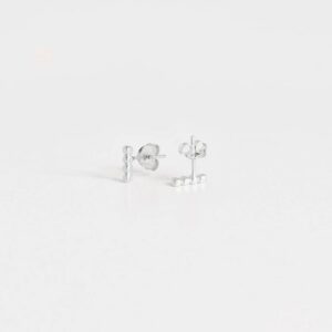 camu long bar earrings silver