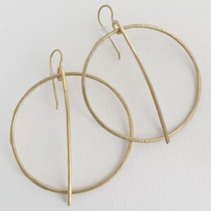 kam around xl earrings gold