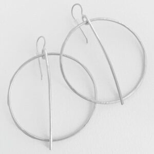 kam around xl earrings silver