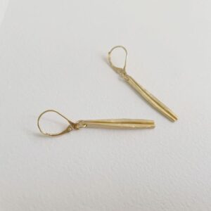 kam double pendant earrings gold