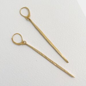 kam long pendant earrings gold