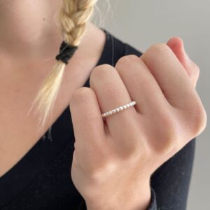 misha ring silver lady