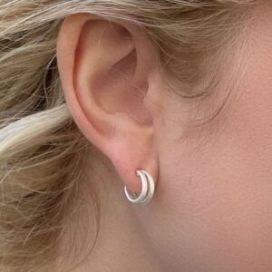 rock and soul Hoop S earrings silver lady