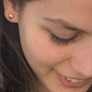 tinny twins earrings gold lady