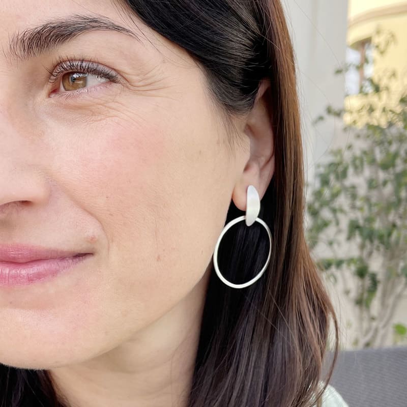 Justine-Suay-Earrings-Silver-Lady Justine Suay Earrings Silver Lady