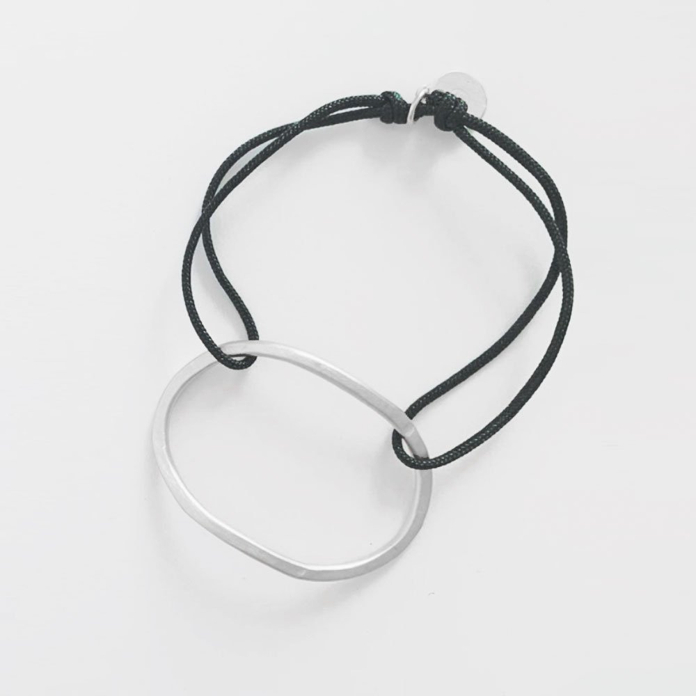 Justine-nylon-Bracelet-silver Justine nylon Bracelet silver