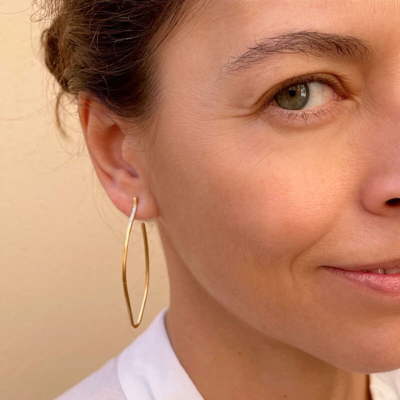 Marine-Hoop-L-earrings-gold-lady Marine Hoop L earrings gold lady