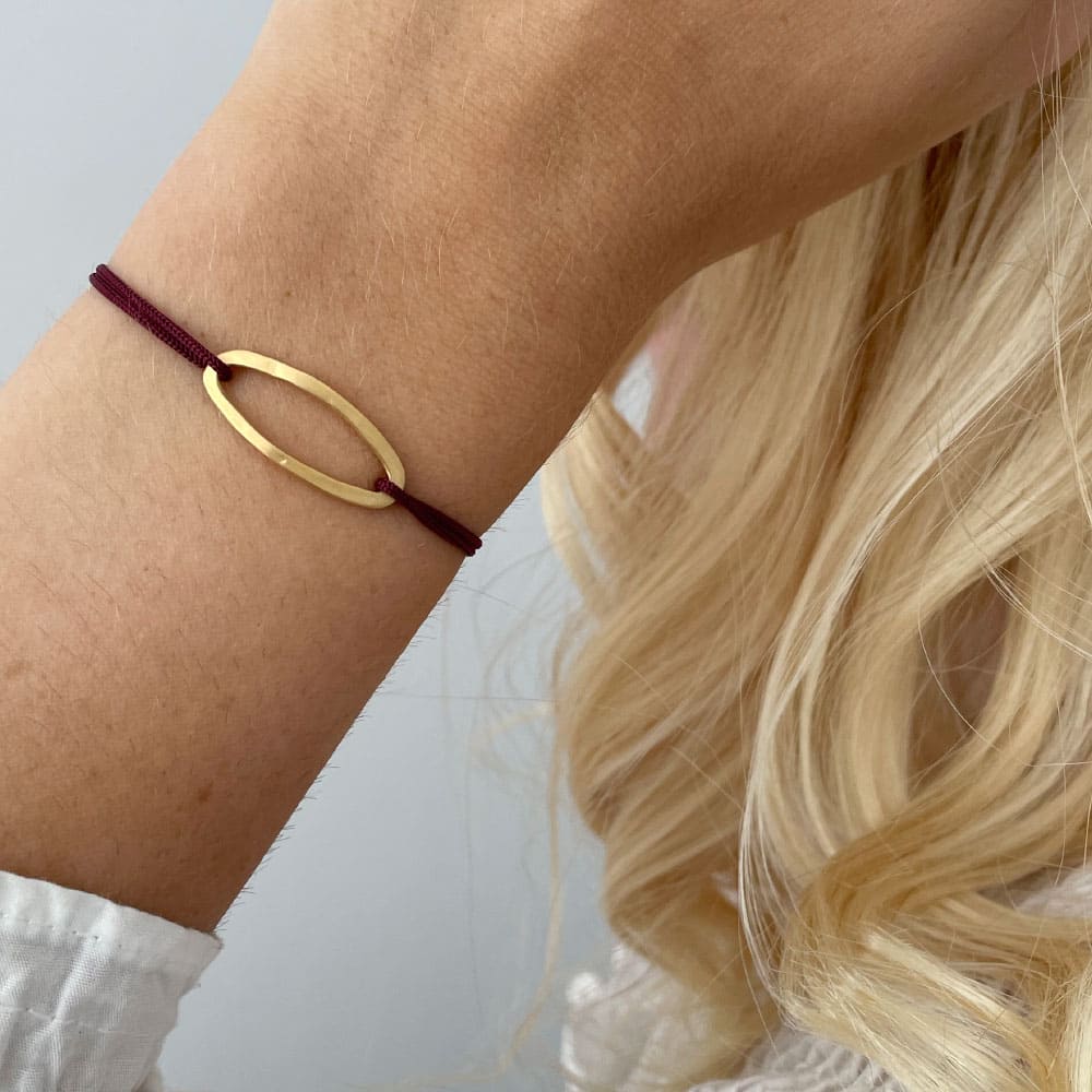 Marine-M-Nylon-Bracelet-Gold-Lady Marine M Nylon Bracelet Gold