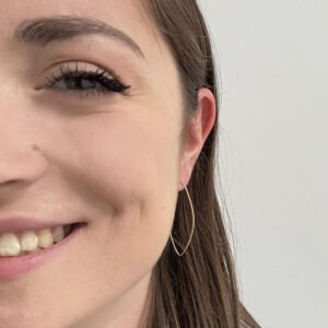 Marine Thin Hoop Earrings Gold